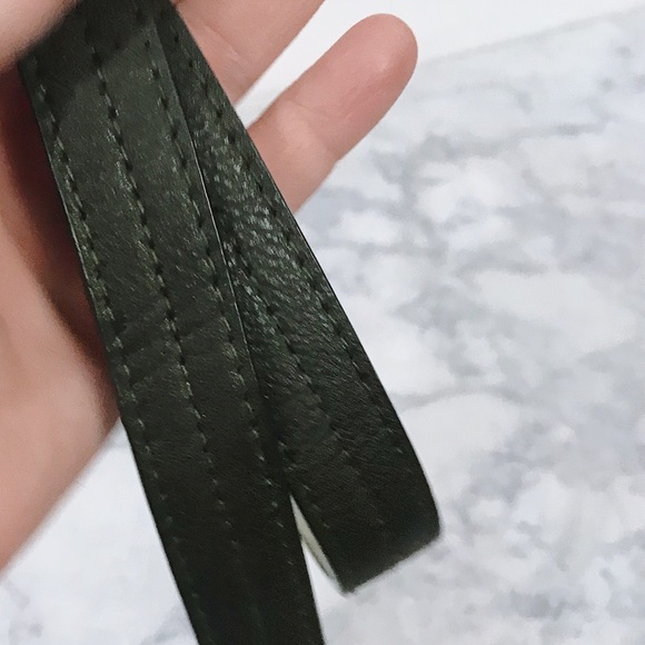 Jones New York Faux Leather Olive Studded Belt - Picture 7 of 8